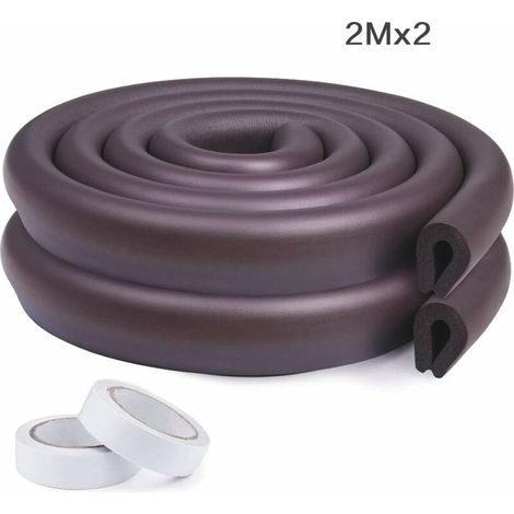 royaluxe - Protection d'Angles et Rebords pour Bébés, 2M 2 Set Protection Mousse Sécurité Rouleau de Mousse Antichoc pour Bébé sur Coins des Meubles,Bords de Table (1/5)