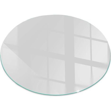 Bodenplatte Glas Glasplatte Kaminplatte Funkenschutz Sicherheitsglas Funkenschutzplatte für Kamin Farbe Grau Rund fi 60 cm