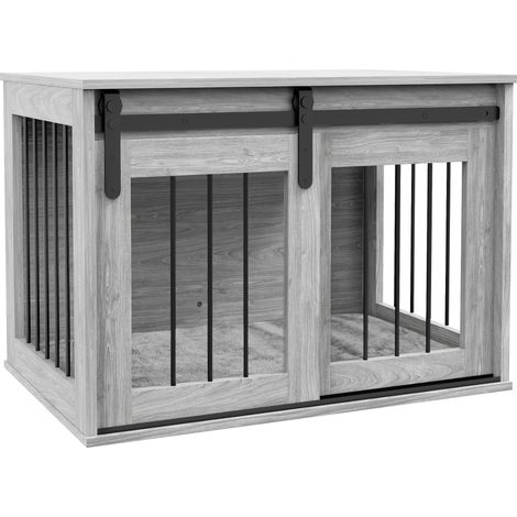 PawHut Dog Crate Furniture, Dog House Furniture Style, Dog Kennel with Removable Cushion for Indoor Use XL
