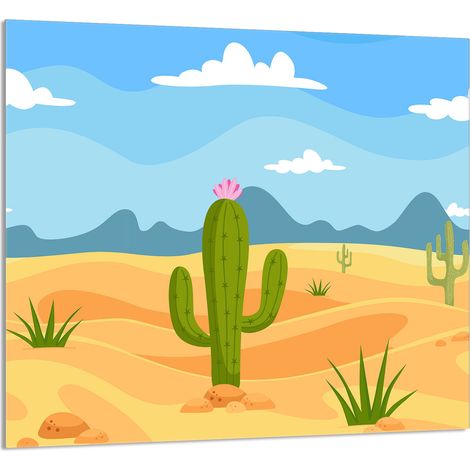 PANNELLO IN VETRO PER CUCINA 65x60 Cactus (1/5)
