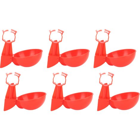 Lot de 6 abreuvoirs automatiques pour poulets, canards et oies. Abreuvoir à ressort avec pince intégrée. (1/5)