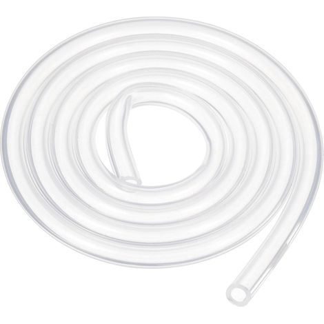 Tuyau en Silicone, 5 mm DI x 8 mm DE Tuyau en Silicone naturel Flexible Résistant aux Hautes Températures pour Brassage Maison, Aquaponie, Tuyau d'Air, Ligne de Bière (1 Mètre/3,28 (1/5)