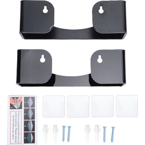 Support mural casquettes 2pcs acrylique noir gain de place organisateur chapeaux baseball porte-clés sac à main rangement (1/5)