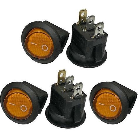 1. LED-beleuchtetes Wippschalterfeld für Boote/Autos, runder, leuchtender Ein-/Ausschalter