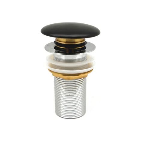 PILETTA CLICK-CLACK LAVABO  FANCY MATT CON TROPPO PIENO- Nero Opaco- DH- pezzi 1