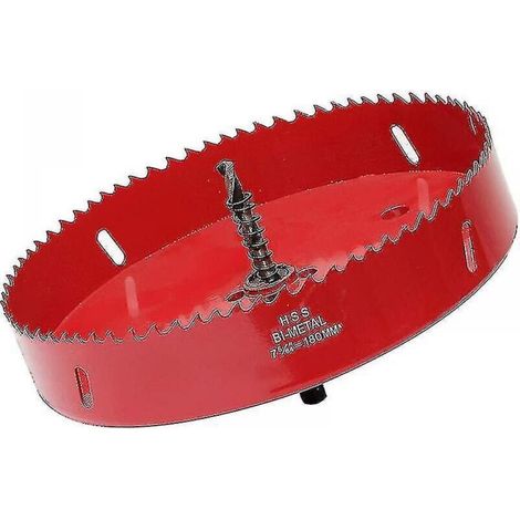 Scie Cloche 180 mm Bi-Métal HSS M42 avec Foret de Centrage et Tige Hexagonale, pour Bois et Plaque de Plâtre (1/4)