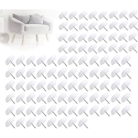 100 PCS Patin Chaise Glisse, Patins Chaise a Clouer pour Meubles pour Chaises Anti Bruit Tampon Pied de Chaise Patin Chaise à (1/5)