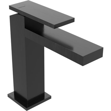 Mitigeur lavabo monotrou Chromé Noir Brossé Tabula - CRISTINA ONDYNA TA22075 (1/2)