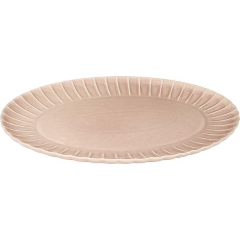 Plat de Présentation en Grès "Romy" 41cm Rose (1/2)