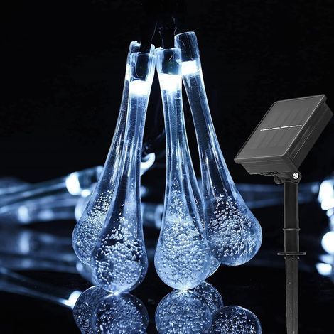 Outdoor solar string lights, waterproof, ideal for the garden and Christmas parties (white), 5m 20 LEDs (1/5)