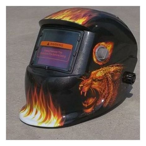 Casque de Soudure Automatique - Masque de Soudure avec 2 Lentilles et 2 Capteurs de filtre à ombre réglables DIN9-13 pour le soudage à l'arc de MIG TIG MAG [Classe énergétique A+++] (1/5)