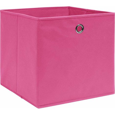 Maison Exclusive - Boîtes de rangement 10 pcs Rose 32x32x32 cm Tissu (1/5)