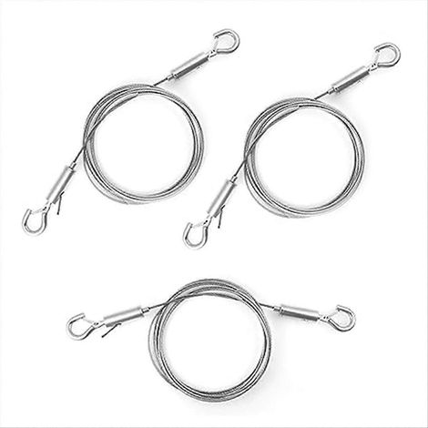 Set mit 3 verstellbaren Kordeln mit Haken für Bilderrahmen (Doppelhaken) (1/5)