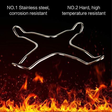 Lot de 2 Réducteurs à Gaz en Acier Inoxydable pour Plaque de Cuisson Support Wok et Casserole (1/3)