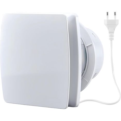 Ø120mm Ventilateur Extracteur d'Air Avec Clapet Anti Retour 320m³/h, pour Cuisine WC Salle de Bain, Blanc (1/5)
