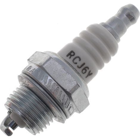 Jardiaffaires – Bougie d'allumage Champion RCJ6Y – Pour moteurs STIHL, KAWASAKI, MITSUBISHI – Dimensions : 19mm clé, 14mm filetage, 9.5mm longueur