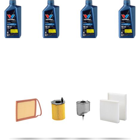 Kit tagliando 4 FILTRI e 4L OLIO compatibile con Peugeot 2008 1.6 e-HDI Fap 68kw Dal 2013 (1/5)