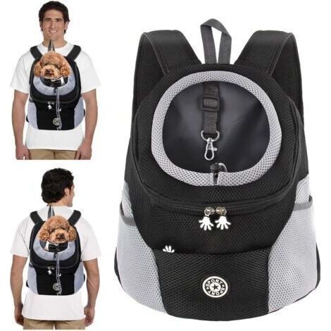 Sac à Dos de Transport pour Chiens,Respirant,Réglable Sac à Dos pour Chien et Chat avec Fond étanche,Bandoulière Rembourrée,Sacs de Transport pour Animaux de Voyage,Crochet de Sécurité (1/5)