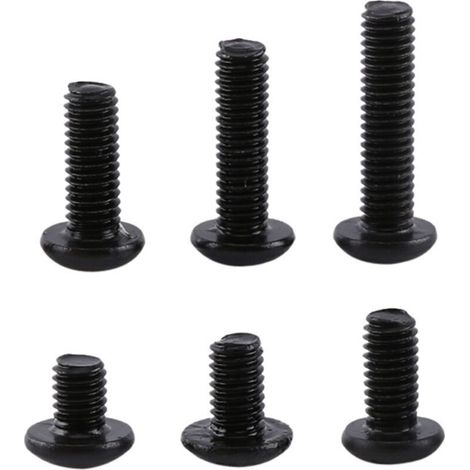 300pcs Coffret M3 Vis à six pans creux à tête hexagonale en acier allié et M3 Écrous hexagonale en acier allié, Assortiment Vis et écrous M3 x 4/5/6/8/10/12mm, Couleur Noir (1/4)