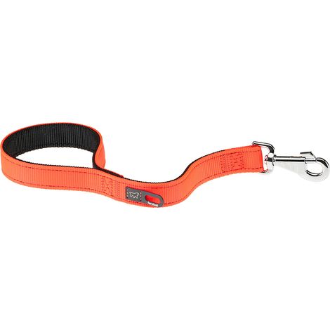 Ferplast DUAL GM COLOURS Laisse courte pour chiens en nylon. 4 couleurs.. Variante - Misure: 25 mm x L 45 cm - Orange