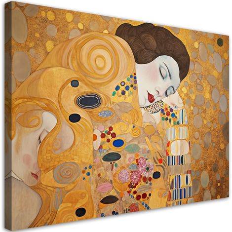 Tableau sur toile Portrait de femme abstrait - G. Klimt 100x70 (1/5)