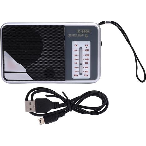 Radio portable AM FM piles USB alimenté seniors – Semi-conducteur intérieur extérieur voyage, audio (1/5)