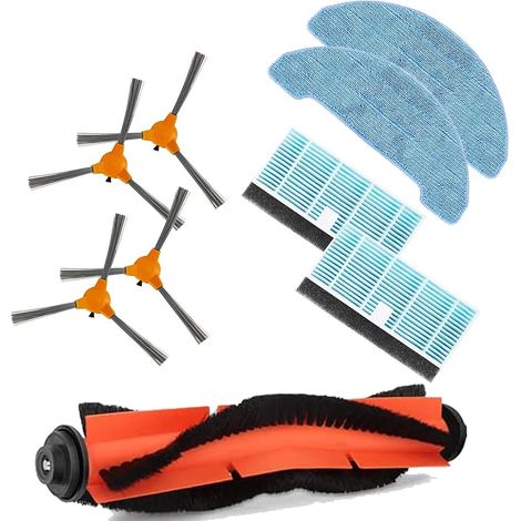 Kit d'accessoires de rechange pour l'aspirateur robot Laresar Grande 1 : 4 brosses latérales + 4 filtres HEPA + 1 brosse principale + 2 lingettes de nettoyage