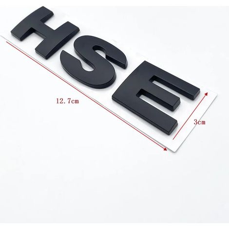 (Noir mat HSE, Style 1) - Autocollant logo 3D ABS V8 HSE pour coffre arrière de voiture, compatible avec Land Rover Discovery 3, 4 et Freelander 2. (1/5)