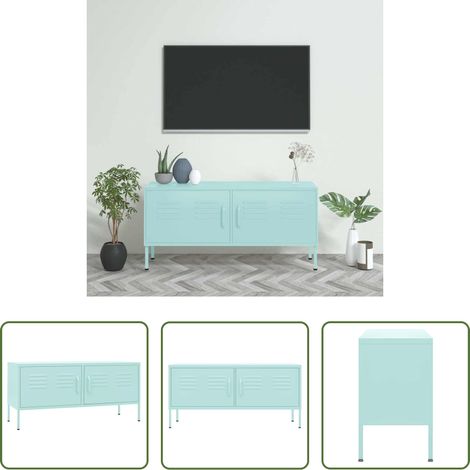 vidaXL Stahl - TV-Schrank Minzgrün 105x35x50 cm Stahl (1/5)