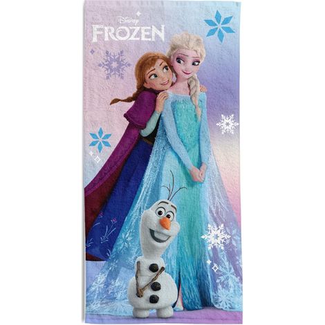 hermet Telo Mare Frozen, 70x140 cm, Asciugamano da Spiaggia o Piscina, 100% Morbido Cotone, Pratico e Leggero (1/5)