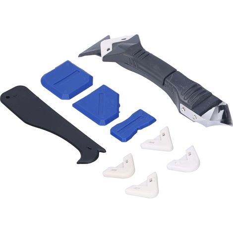 Lot de 10 outils de finition pour mastic silicone, sûrs et réutilisables, destinés aux mastics, enduits et joints. (1/5)