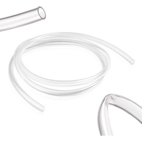 [JAMAIS UTILISÉ] Tuyau flexible PVC transparent 2m, pour aquarium et transport de liquides et gaz (8mm x 10,5mm) (1/4)