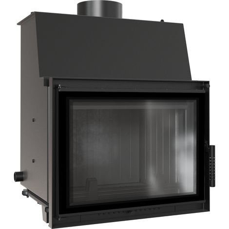Wasserführender Kamineinsatz KRATKI ZUZIA DECO 12 kW Ø 200 schwarz Verkleidung (1/4)
