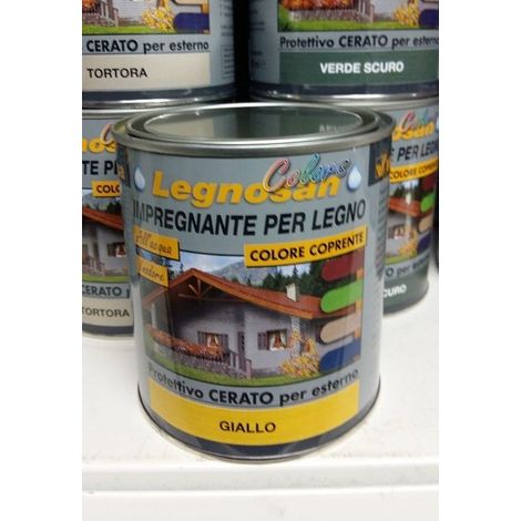 VELECA IMPREGNANTE IDROREPELLENTE PER LEGNO ALL'ACQUA LEGNOSAN COLORS 750ML Giallo