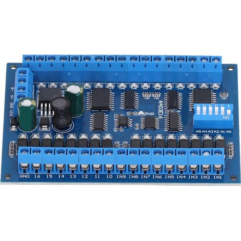 RS485-Modul mit 16 Eingängen und 16 Ausgängen, E/A-Erweiterungskarte für SPS, Fernsteuerung, DC 6,5–30 V, ohne Gehäuse (1/5)