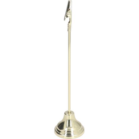 Pinces robustes et durables pour les numéros de table, plaquées or pour une meilleure stabilité. Idéales pour les fêtes, les mariages et les bureaux. (1/5)