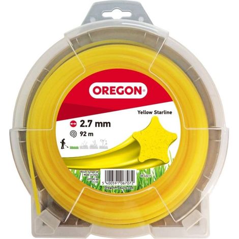 Hilo de desbrozadora Estrella Nylon Amarillo ø2.7mm/92m Oregon 69-432-Y