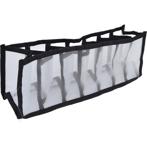 Boîte de Rangement pour Sous-vêtements 7 Compartiments - Organisateur Pliable pour Culottes, Chaussettes et Soutiens-gorge