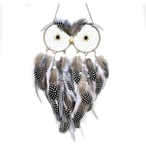 Hibou attrape-rêves pour enfants, décoration hibou attrape-rêves pour la décoration murale de la chambre à coucher (1/2)