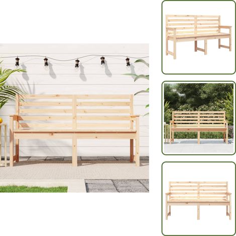 Panca da patio - vidaXL Panca da Giardino 159,5x48x91,5 cm in Legno Massello di Pino - Panca da balcone