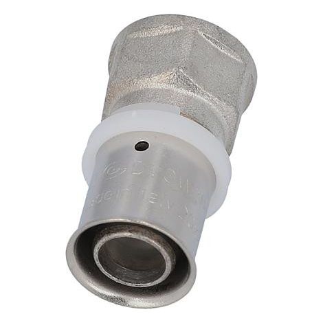Raccord a sertir pour tube multicouche, transition femelle, etame, 20x2mm - 3/4"