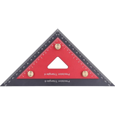 Équerre de vérificationÉquerre Double Triangle 4 et 6 Pouces Détachable Alliage Aluminium Précision (1/5)