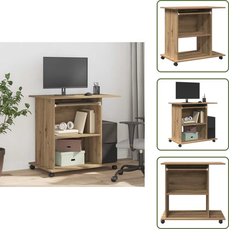 Schreibtisch Artisan-Eiche 80x50x75 cm Holzwerkstoff - Schreibtisch - Schreibtische - Bürotisch - Arbeitstisch (1/5)
