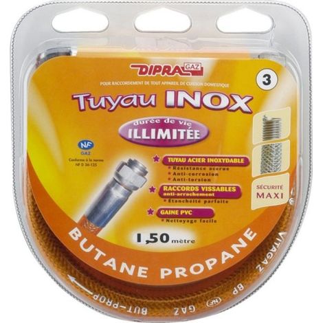 Flexibles Inox 1,5 m Ultima Gas Butan Propan