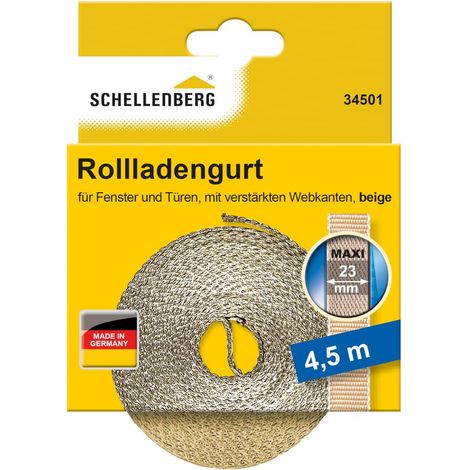 Schellenberg 34501 Cinghia per tapparelle Maxi 23 mm, 4,5 m, beige (1/2)