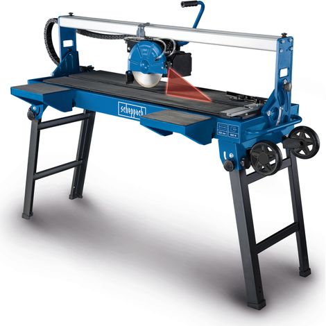 Scheppach Coupe-carrelage FS3600 - 900W - Hauteur de coupe 36mm - Disque de coupe Ø 200mm - Dimensions de la table 1290 x 400mm - Tête de coupe pivotante - Fonction plongée - Réservoir d'eau 30L