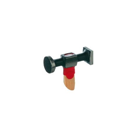 Marteau postillon – Manche en hickory – Tête ronde quadrillée et tête carrée pièce fine – Acier carbone C45E haute résistance aux chocs – 28 x 10,5 cm (1/3)