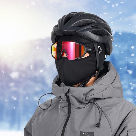 Cagoule de protection faciale, doublure de casque, coupe-vent, respirante et extensible, avec ouverture pour lunettes, pour hommes et femmes, idéale pour le cyclisme d'hiver, la course à pied et le sk (1/5)