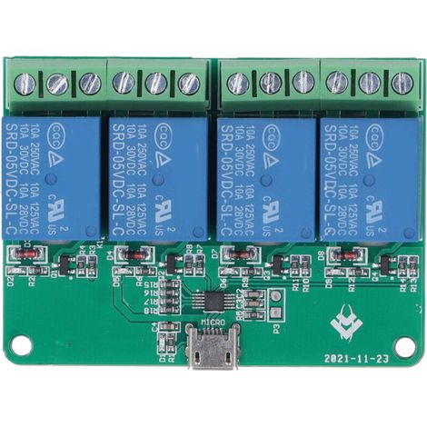 4-Kanal-5V-Relaismodul für USB-Erweiterungsplatine, intelligente PC-Steuerung, automatischer Schalter (1/5)