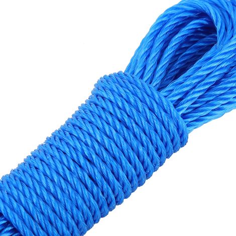 Corde de jardinage en nylon 10 m, corde d'escalade, corde de traction, corde d'attache (Bleu) (1/5)